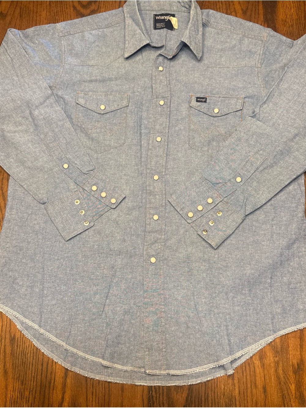 Wrangler Vtg Men's Regular Fit Preshrunk Snap Button Shirt Size XL